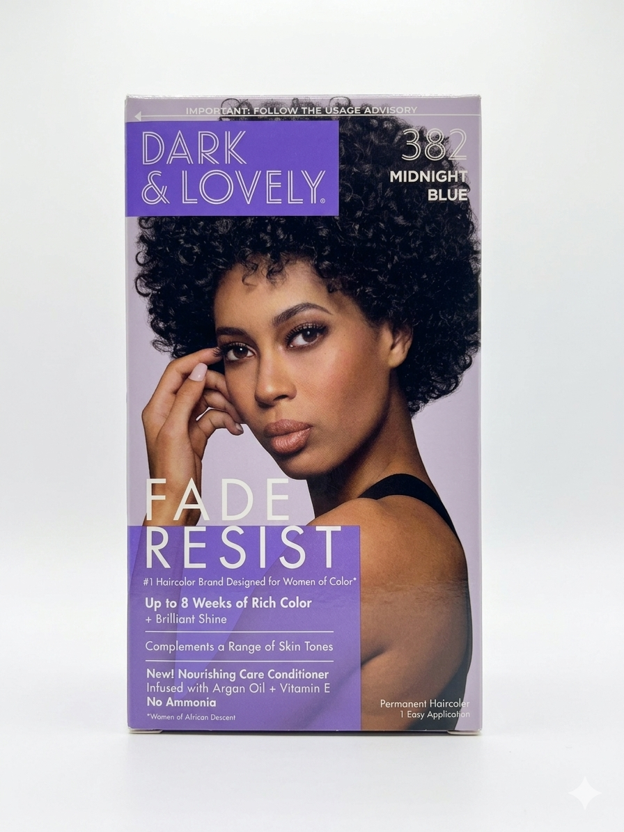 Dark & Lovely Fade Resist Rich Conditioning Hair Color 382 Midnight Blue